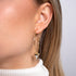 Boucles d'oreilles créoles à dents de requin par Lauren Howe | Or Vermeil .925 | Cristal